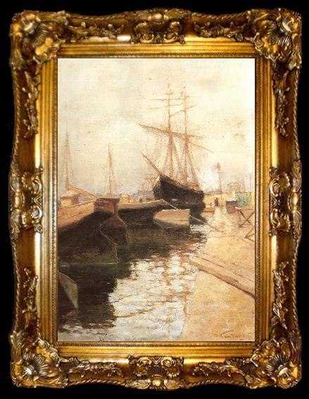 framed  Wassily Kandinsky Landscape of Port, ta009-2